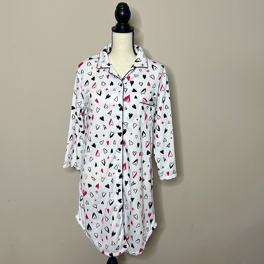 New Body Touch Woman’s Button Down Nightgown Pajama Dress